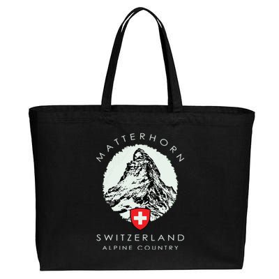 Switzerland Matterhorn Cotton Canvas Jumbo Tote