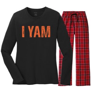 SheS My Sweet Potato I Yam Funny Set Couples Thanksgiving Women's Long Sleeve Flannel Pajama Set 