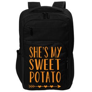 Shes My Sweet Potato Thanksgiving Halloween Matching Couple Impact Tech Backpack