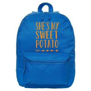 Shes My Sweet Potato Thanksgiving Halloween Matching Couple 16 in Basic Backpack