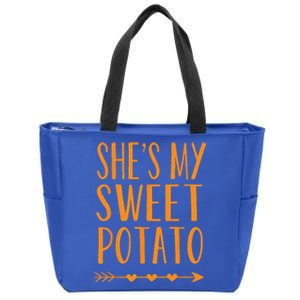 Shes My Sweet Potato Thanksgiving Halloween Matching Couple Zip Tote Bag