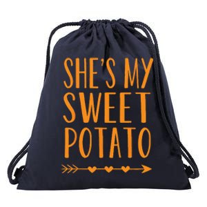 Shes My Sweet Potato Thanksgiving Halloween Matching Couple Drawstring Bag