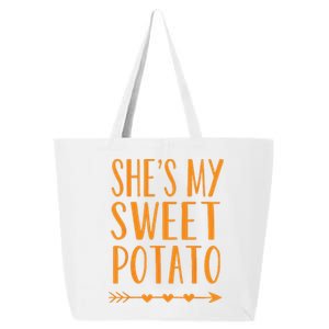 Shes My Sweet Potato Thanksgiving Halloween Matching Couple 25L Jumbo Tote