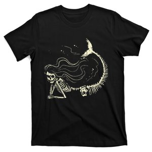 Spooky Mermaid Skeleton Halloween Costume for All Ages T-Shirt