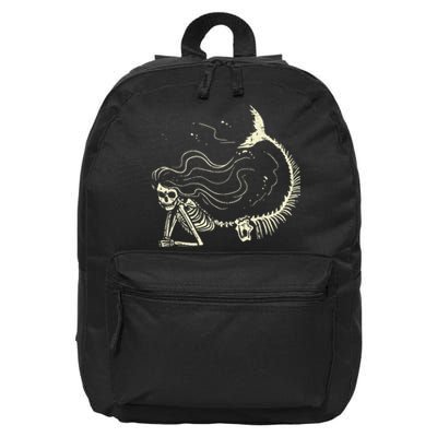 Spooky Mermaid Skeleton Halloween Costume for All Ages 16 in Basic Backpack