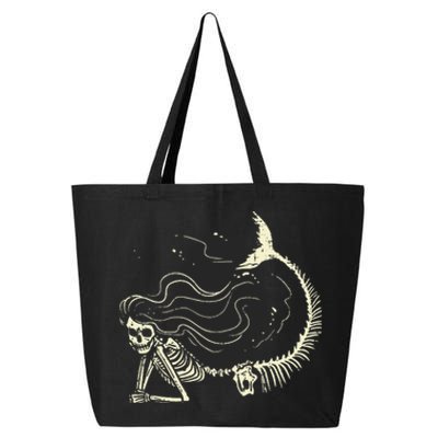 Spooky Mermaid Skeleton Halloween Costume for All Ages 25L Jumbo Tote