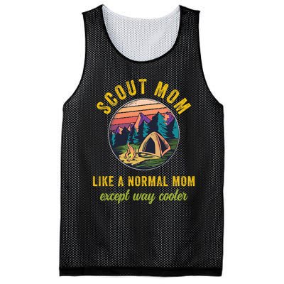 Scout Mom Scouting Troop Leader Boy Girl Camping Lovers Mesh Reversible Basketball Jersey Tank