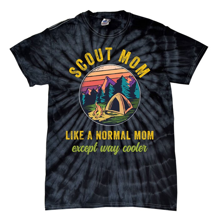 Scout Mom Scouting Troop Leader Boy Girl Camping Lovers Tie-Dye T-Shirt