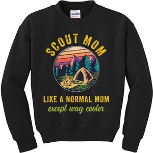 Scout Mom Scouting Troop Leader Boy Girl Camping Lovers Kids Sweatshirt