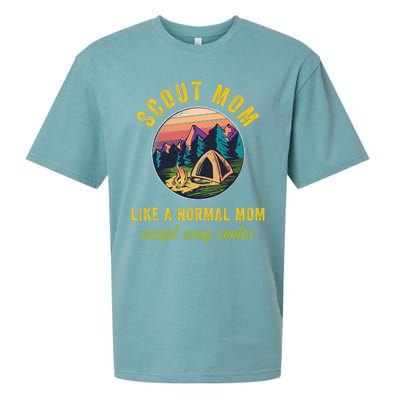 Scout Mom Scouting Troop Leader Boy Girl Camping Lovers Sueded Cloud Jersey T-Shirt