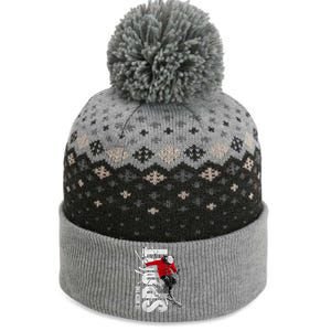 Skiers, Mountains, Skiing, Alpine Winter Sports Premium The Baniff Cuffed Pom Beanie