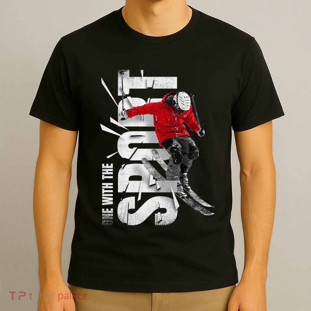 Skiers, Mountains, Skiing, Alpine Winter Sports Premium T-Shirt