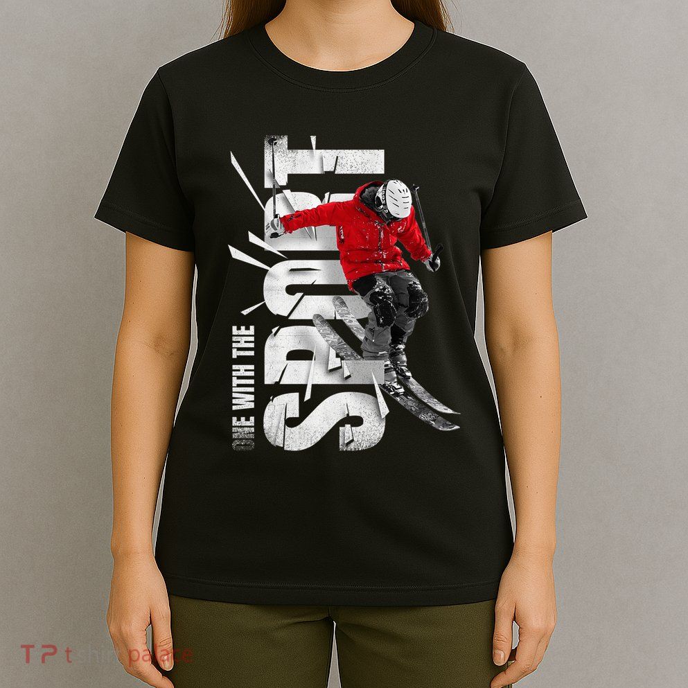Skiers, Mountains, Skiing, Alpine Winter Sports Premium T-Shirt