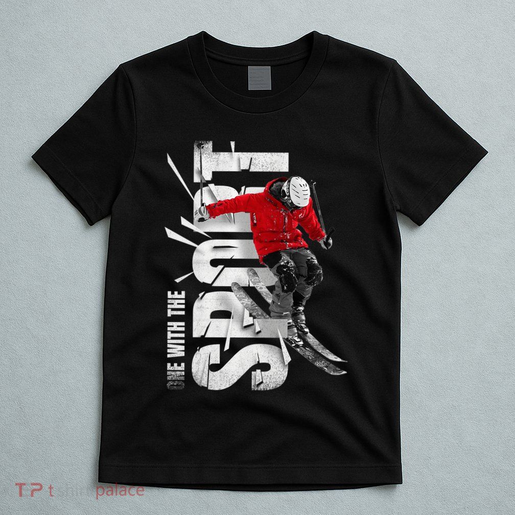 Skiers, Mountains, Skiing, Alpine Winter Sports Premium T-Shirt