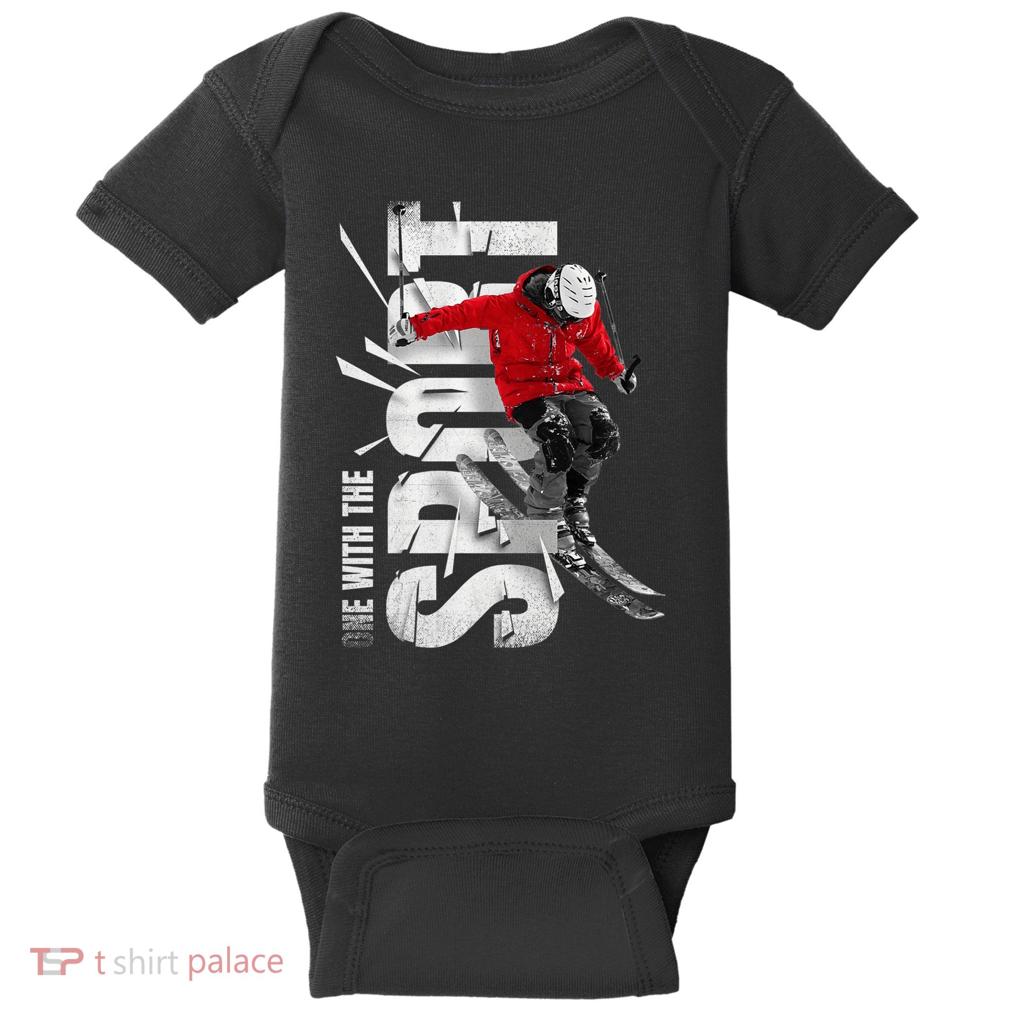 Skiers, Mountains, Skiing, Alpine Winter Sports Premium Baby Bodysuit