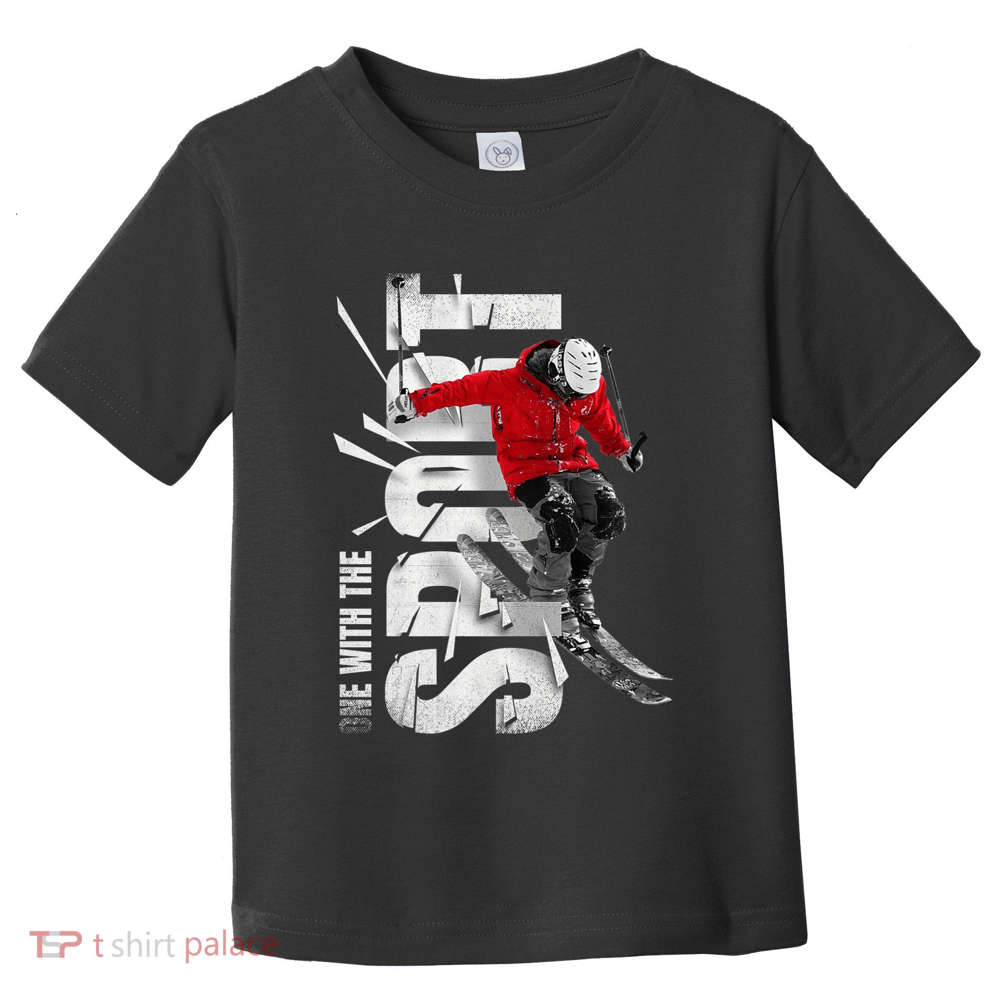 Skiers, Mountains, Skiing, Alpine Winter Sports Premium Toddler T-Shirt
