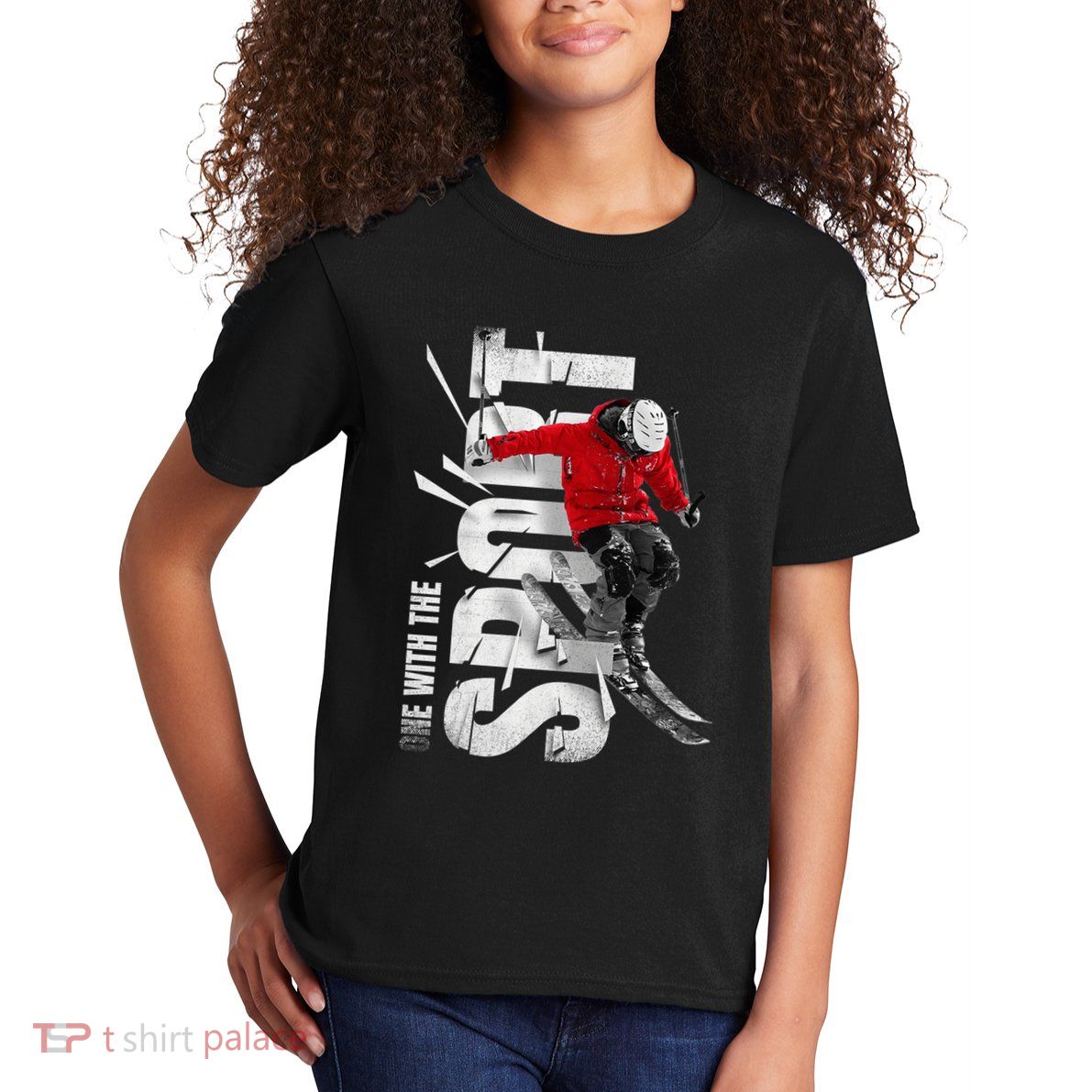 Skiers, Mountains, Skiing, Alpine Winter Sports Premium Kids T-Shirt