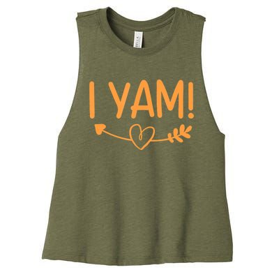 She's My Sweet Potato I YAM Couple Matching Women's Racerback Cropped Tank