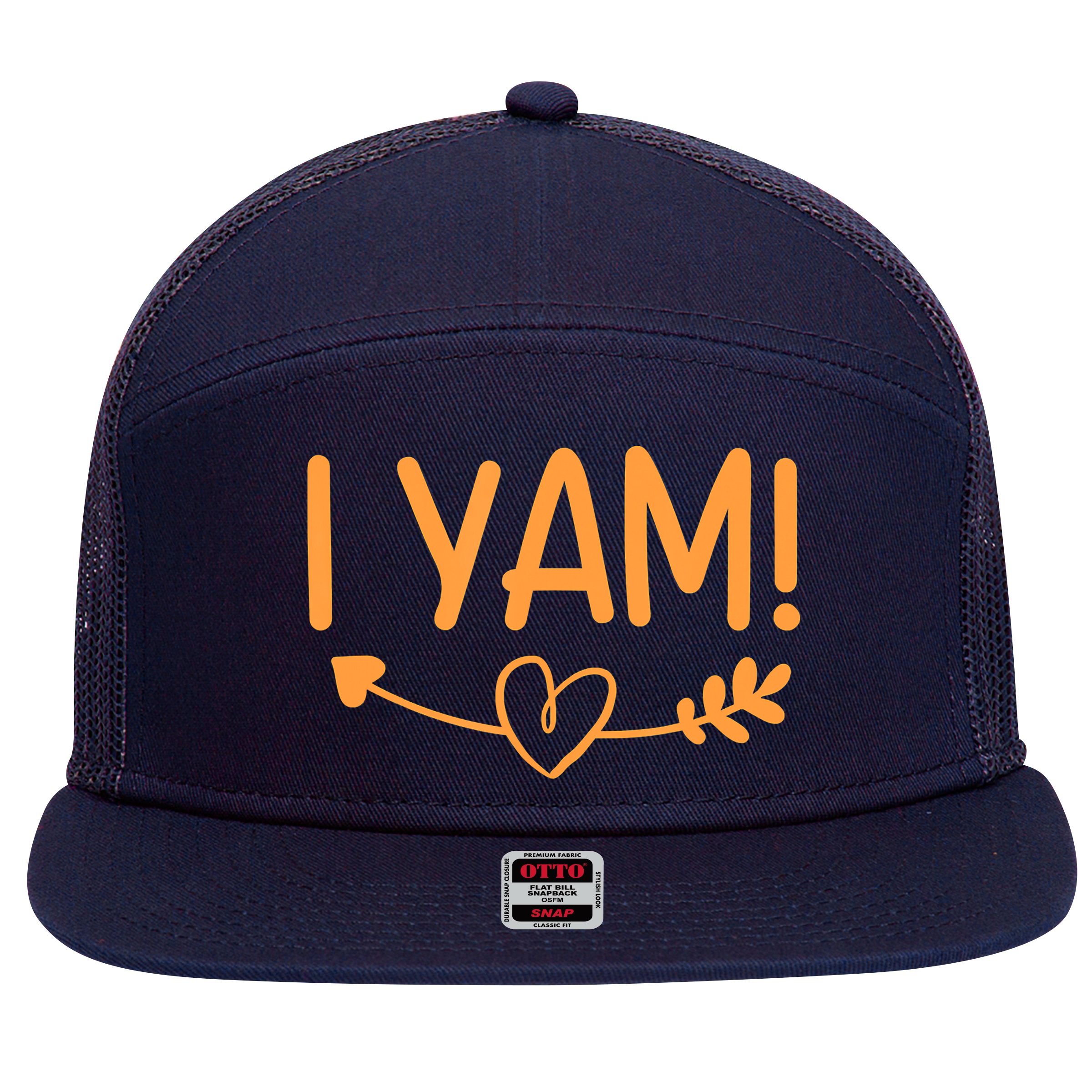 She's My Sweet Potato I YAM Couple Matching 7 Panel Mesh Trucker Snapback Hat