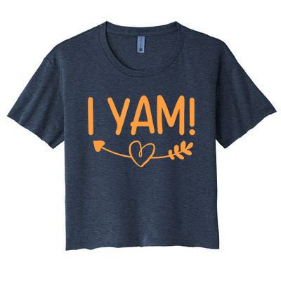 She's My Sweet Potato I YAM Couple Matching Women's Crop Top Tee