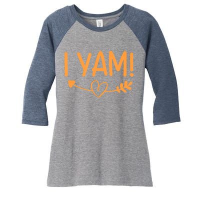 She's My Sweet Potato I YAM Couple Matching Women's Tri-Blend 3/4-Sleeve Raglan Shirt