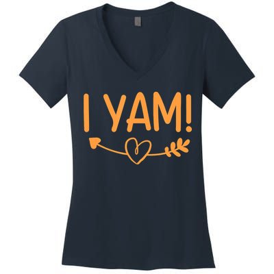 She's My Sweet Potato I YAM Couple Matching Women's V-Neck T-Shirt