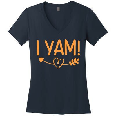 She's My Sweet Potato I YAM Couple Matching Women's V-Neck T-Shirt