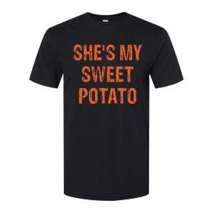 SheS My Sweet Potato I Yam Funny Set Couples Thanksgiving Softstyle CVC T-Shirt