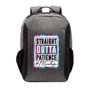 Sassy Mom Straight Outta Patience Leopard Mom Life Vector Backpack