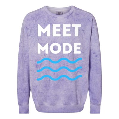 Swim Meet, Swimming Meet Mode, Competitive Swimming Colorblast Crewneck Sweatshirt