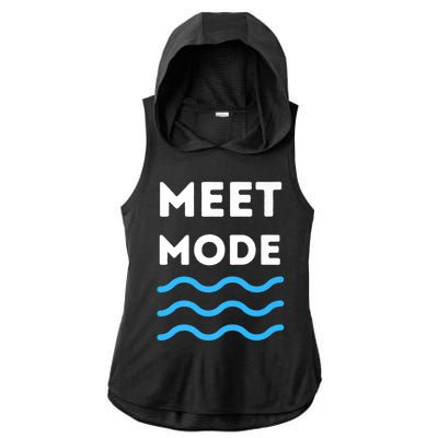 Swim Meet, Swimming Meet Mode, Competitive Swimming Ladies PosiCharge Tri-Blend Wicking Draft Hoodie Tank