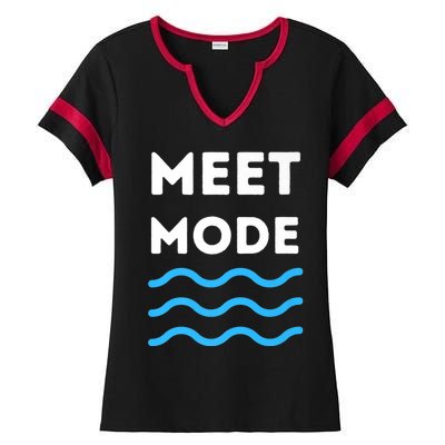 Swim Meet, Swimming Meet Mode, Competitive Swimming Ladies Halftime Notch Neck Tee