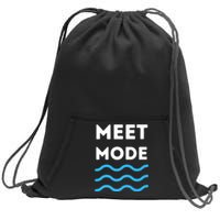 Swim Meet, Swimming Meet Mode, Competitive Swimming Sweatshirt Cinch Pack Bag