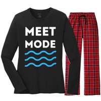 Swim Meet, Swimming Meet Mode, Competitive Swimming Women's Long Sleeve Flannel Pajama Set 