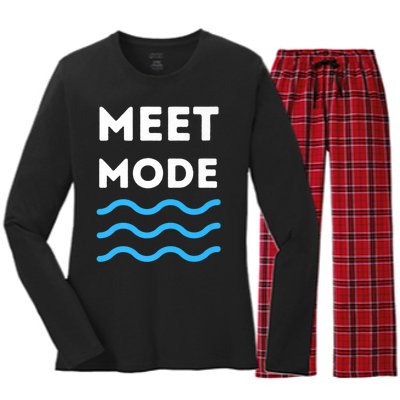 Swim Meet, Swimming Meet Mode, Competitive Swimming Women's Long Sleeve Flannel Pajama Set 