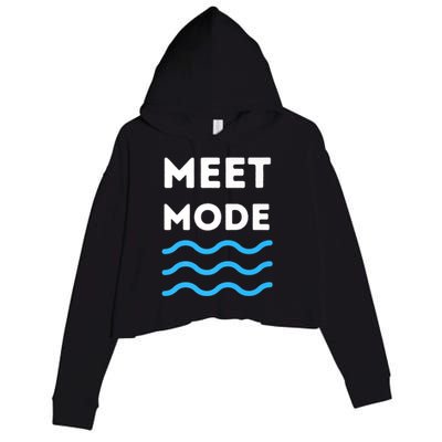 Swim Meet, Swimming Meet Mode, Competitive Swimming Crop Fleece Hoodie