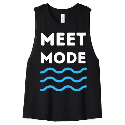 Swim Meet, Swimming Meet Mode, Competitive Swimming Women's Racerback Cropped Tank