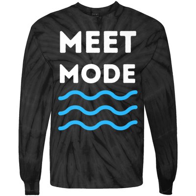 Swim Meet, Swimming Meet Mode, Competitive Swimming Tie-Dye Long Sleeve Shirt