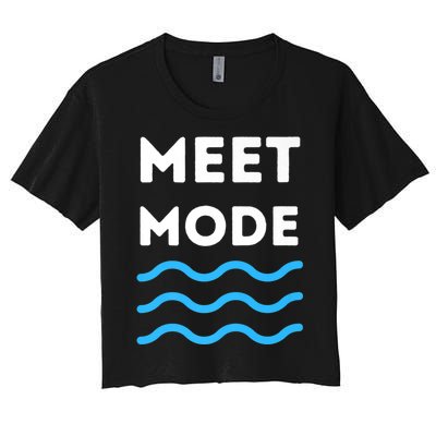 Swim Meet, Swimming Meet Mode, Competitive Swimming Women's Crop Top Tee