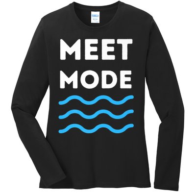 Swim Meet, Swimming Meet Mode, Competitive Swimming Ladies Long Sleeve Shirt