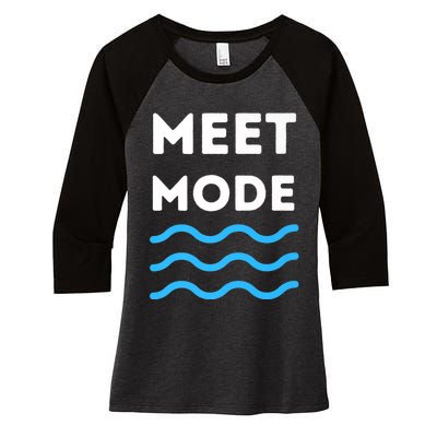 Swim Meet, Swimming Meet Mode, Competitive Swimming Women's Tri-Blend 3/4-Sleeve Raglan Shirt