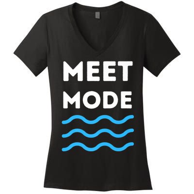 Swim Meet, Swimming Meet Mode, Competitive Swimming Women's V-Neck T-Shirt