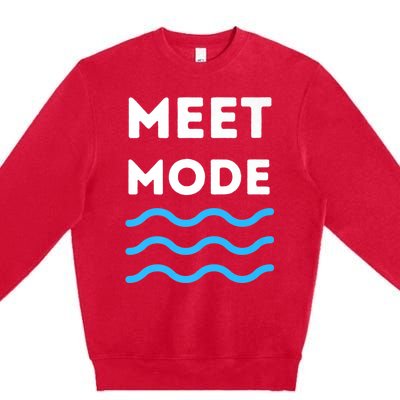 Swim Meet, Swimming Meet Mode, Competitive Swimming Premium Crewneck Sweatshirt