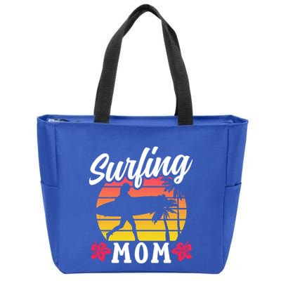 Surfing Mom Sayings Surfboard Surfer Surf Mother Mommy Mama Meaningful Gift Zip Tote Bag