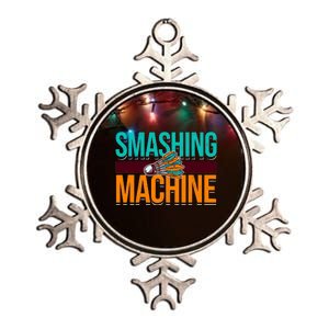 Smashing Machine Shuttlecock Retro Birdie Badminton Metallic Star Ornament