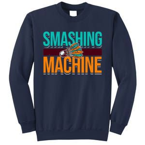 Smashing Machine Shuttlecock Retro Birdie Badminton Sweatshirt