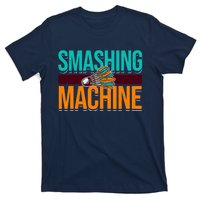 Smashing Machine Shuttlecock Retro Birdie Badminton T-Shirt