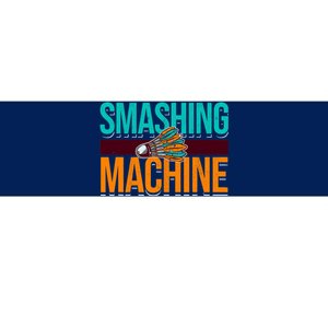 Smashing Machine Shuttlecock Retro Birdie Badminton Bumper Sticker