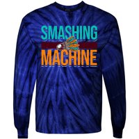 Smashing Machine Shuttlecock Retro Birdie Badminton Tie-Dye Long Sleeve Shirt