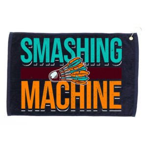 Smashing Machine Shuttlecock Retro Birdie Badminton Grommeted Golf Towel